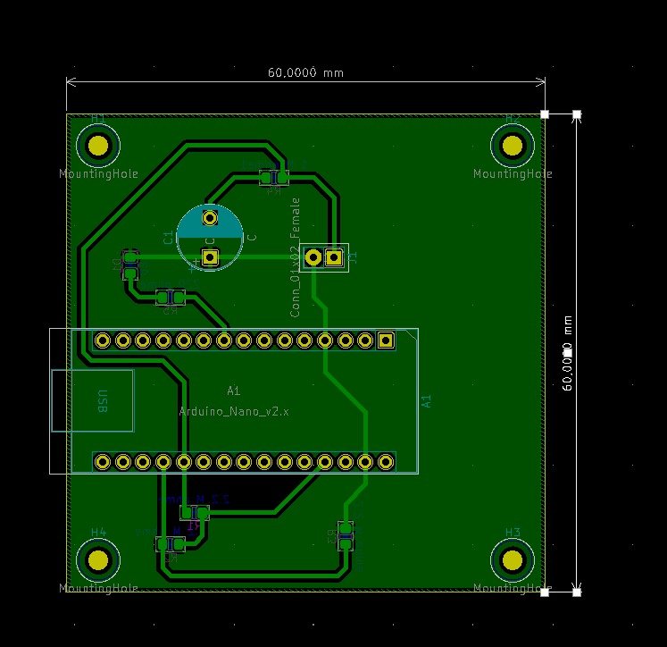 Carte PCB de la chaîne de mesure sous KiCad